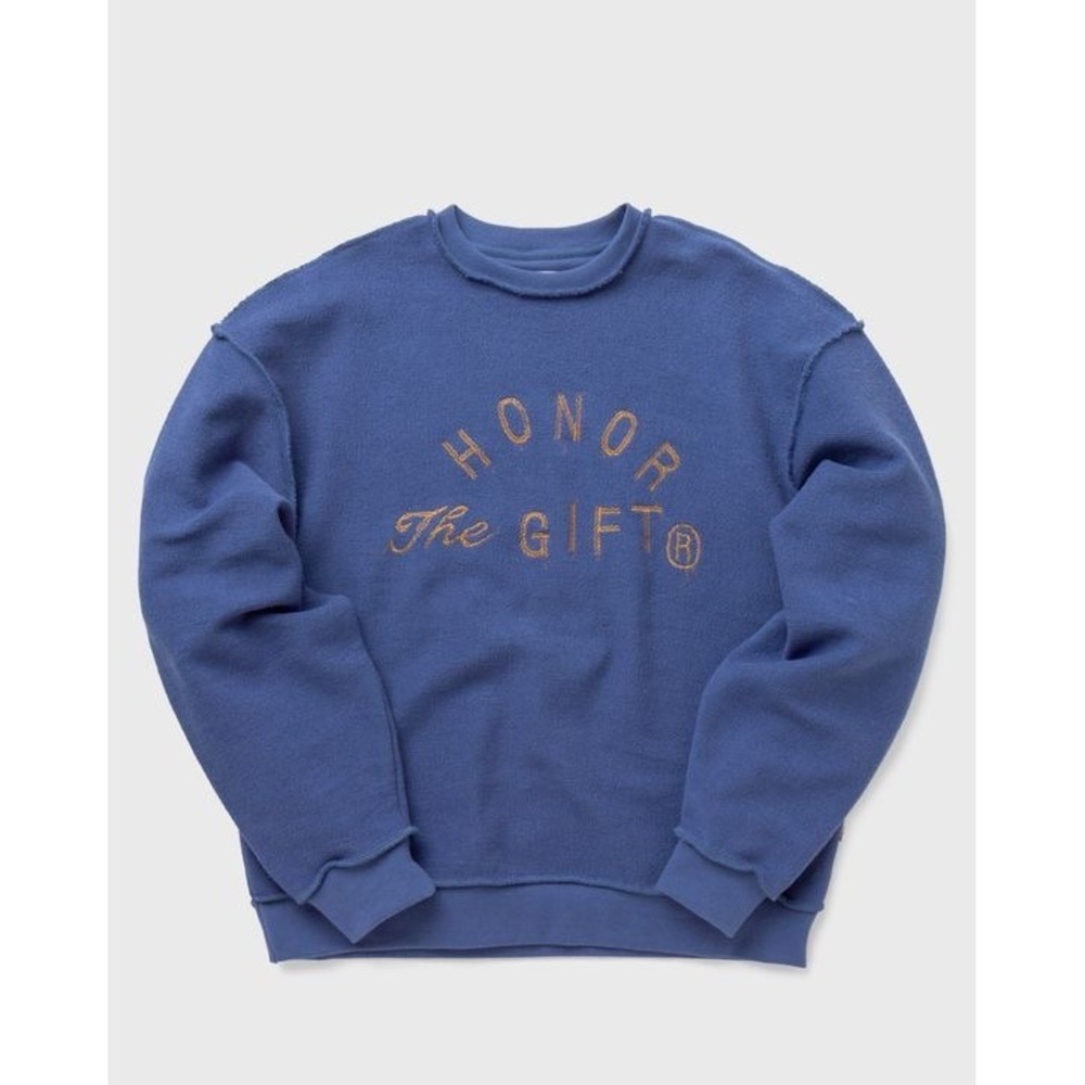 Honor The Gift HTG Weathered Crewneck Sweatshirt‎ Blue Mens Large Oversized L